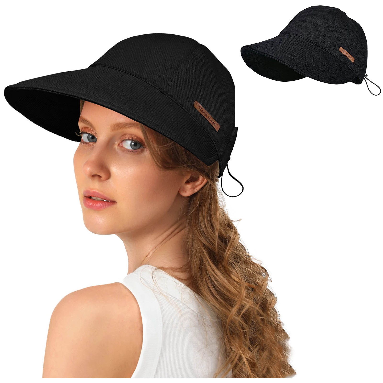 thumbnail image 2 of Sombrero para mujer con visera - Algodón, protección solar para exteriores, estilo diario/casual, protección solar, 2 of 5